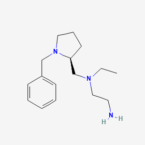 molecular formula C16H27N3 B7920403 (S)-N1-((1-Benzylpyrrolidin-2-yl)methyl)-N1-ethylethane-1,2-diamine 