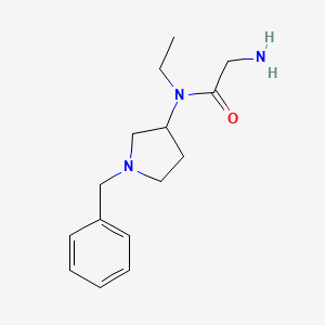 molecular formula C15H23N3O B7920592 2-Amino-N-(1-benzylpyrrolidin-3-yl)-N-ethylacetamide 