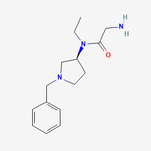 molecular formula C15H23N3O B7920595 2-Amino-N-((S)-1-benzyl-pyrrolidin-3-yl)-N-ethyl-acetamide 