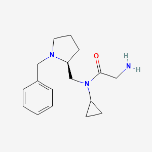 molecular formula C17H25N3O B7920645 2-Amino-N-((S)-1-benzyl-pyrrolidin-2-ylmethyl)-N-cyclopropyl-acetamide 