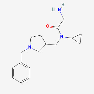 molecular formula C17H25N3O B7920651 2-Amino-N-(1-benzyl-pyrrolidin-3-ylmethyl)-N-cyclopropyl-acetamide 