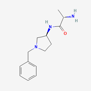 molecular formula C14H21N3O B7920668 (S)-2-Amino-N-((S)-1-benzylpyrrolidin-3-yl)propanamide 