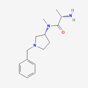 molecular formula C15H23N3O B7920696 (S)-2-Amino-N-((R)-1-benzylpyrrolidin-3-yl)-N-methylpropanamide 