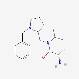 molecular formula C18H29N3O B7920774 (S)-2-Amino-N-(1-benzyl-pyrrolidin-2-ylmethyl)-N-isopropyl-propionamide 