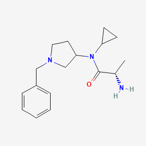 molecular formula C17H25N3O B7920788 (S)-2-Amino-N-(1-benzyl-pyrrolidin-3-yl)-N-cyclopropyl-propionamide 