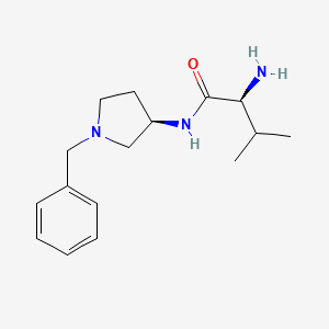 molecular formula C16H25N3O B7920815 (S)-2-Amino-N-((R)-1-benzyl-pyrrolidin-3-yl)-3-methyl-butyramide 