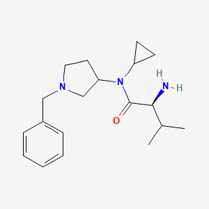 molecular formula C19H29N3O B7920896 (S)-2-Amino-N-(1-benzyl-pyrrolidin-3-yl)-N-cyclopropyl-3-methyl-butyramide 