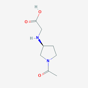 molecular formula C8H14N2O3 B7920938 ((S)-1-Acetyl-pyrrolidin-3-ylamino)-acetic acid 