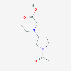 molecular formula C10H18N2O3 B7920966 [(1-Acetyl-pyrrolidin-3-yl)-ethyl-amino]-acetic acid 