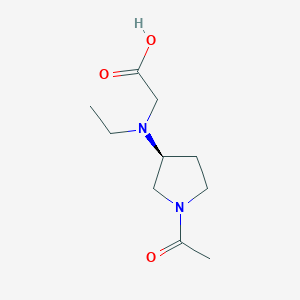 molecular formula C10H18N2O3 B7920973 [((S)-1-Acetyl-pyrrolidin-3-yl)-ethyl-amino]-acetic acid 