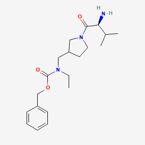 molecular formula C20H31N3O3 B7921018 [1-((S)-2-Amino-3-methyl-butyryl)-pyrrolidin-3-ylmethyl]-ethyl-carbamic acid benzyl ester 