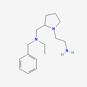 molecular formula C16H27N3 B7921056 2-{2-[(Benzyl-ethyl-amino)-methyl]-pyrrolidin-1-yl}-ethylamine 