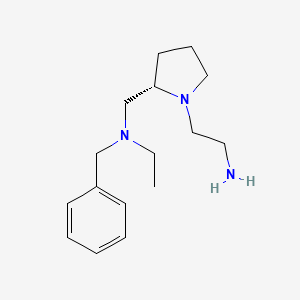 molecular formula C16H27N3 B7921060 (S)-N-((1-(2-Aminoethyl)pyrrolidin-2-yl)methyl)-N-benzylethanamine 