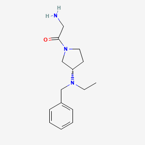 molecular formula C15H23N3O B7921228 2-Amino-1-[(S)-3-(benzyl-ethyl-amino)-pyrrolidin-1-yl]-ethanone 