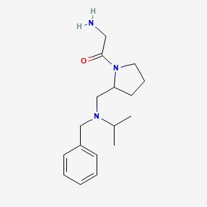 molecular formula C17H27N3O B7921242 2-Amino-1-{2-[(benzyl-isopropyl-amino)-methyl]-pyrrolidin-1-yl}-ethanone 