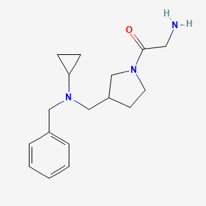 molecular formula C17H25N3O B7921271 2-Amino-1-{3-[(benzyl-cyclopropyl-amino)-methyl]-pyrrolidin-1-yl}-ethanone 