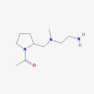 molecular formula C10H21N3O B7921293 1-(2-{[(2-Amino-ethyl)-methyl-amino]-methyl}-pyrrolidin-1-yl)-ethanone 