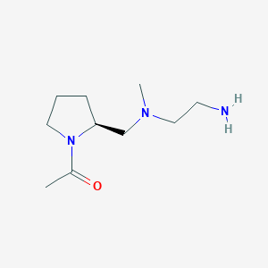 molecular formula C10H21N3O B7921298 1-((S)-2-{[(2-Amino-ethyl)-methyl-amino]-methyl}-pyrrolidin-1-yl)-ethanone 