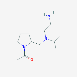 molecular formula C12H25N3O B7921337 1-(2-{[(2-Amino-ethyl)-isopropyl-amino]-methyl}-pyrrolidin-1-yl)-ethanone 