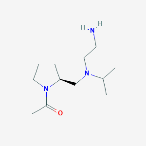 molecular formula C12H25N3O B7921338 1-((S)-2-{[(2-Amino-ethyl)-isopropyl-amino]-methyl}-pyrrolidin-1-yl)-ethanone 