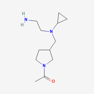 molecular formula C12H23N3O B7921355 1-(3-{[(2-Amino-ethyl)-cyclopropyl-amino]-methyl}-pyrrolidin-1-yl)-ethanone 