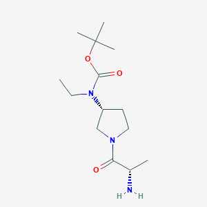 molecular formula C14H27N3O3 B7921408 [(R)-1-((S)-2-Amino-propionyl)-pyrrolidin-3-yl]-ethyl-carbamic acid tert-butyl ester 