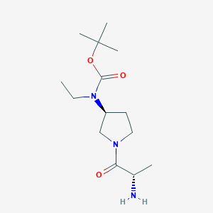 molecular formula C14H27N3O3 B7921411 [(S)-1-((S)-2-Amino-propionyl)-pyrrolidin-3-yl]-ethyl-carbamic acid tert-butyl ester 