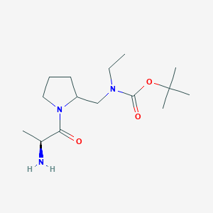 molecular formula C15H29N3O3 B7921415 [1-((S)-2-Amino-propionyl)-pyrrolidin-2-ylmethyl]-ethyl-carbamic acid tert-butyl ester 