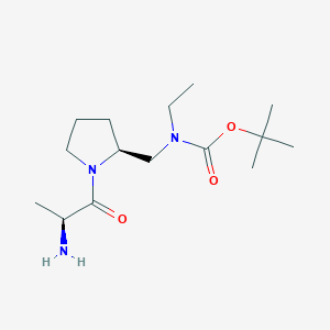 molecular formula C15H29N3O3 B7921421 [(S)-1-((S)-2-Amino-propionyl)-pyrrolidin-2-ylmethyl]-ethyl-carbamic acid tert-butyl ester 