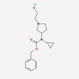 molecular formula C17H24N2O3 B7921445 Cyclopropyl-[1-(2-hydroxy-ethyl)-pyrrolidin-3-yl]-carbamic acid benzyl ester 