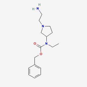 molecular formula C16H25N3O2 B7921448 [1-(2-Amino-ethyl)-pyrrolidin-3-yl]-ethyl-carbamic acid benzyl ester 