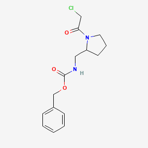 molecular formula C15H19ClN2O3 B7921466 [1-(2-Chloro-acetyl)-pyrrolidin-2-ylmethyl]-carbamic acid benzyl ester 