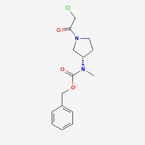 molecular formula C15H19ClN2O3 B7921479 [(S)-1-(2-Chloro-acetyl)-pyrrolidin-3-yl]-methyl-carbamic acid benzyl ester 