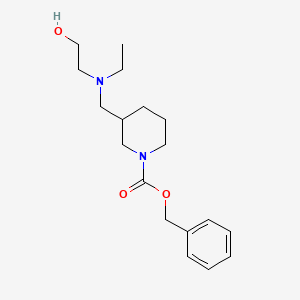 molecular formula C18H28N2O3 B7922002 3-{[Ethyl-(2-hydroxy-ethyl)-amino]-methyl}-piperidine-1-carboxylic acid benzyl ester 