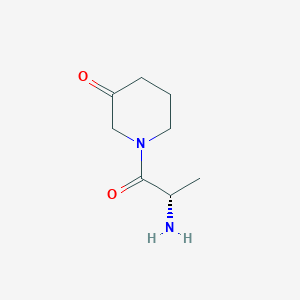 molecular formula C8H14N2O2 B7922120 (S)-1-(2-Aminopropanoyl)piperidin-3-one 