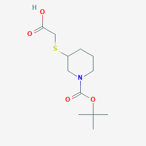 molecular formula C12H21NO4S B7922201 3-Carboxymethylsulfanyl-piperidine-1-carboxylic acid tert-butyl ester 