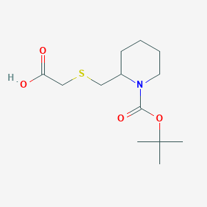 2-Carboxymethylsulfanylmethyl-piperidine-1-carboxylic acid tert-butyl ester