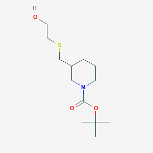 3-(2-Hydroxy-ethylsulfanylmethyl)-piperidine-1-carboxylic acid tert-butyl ester