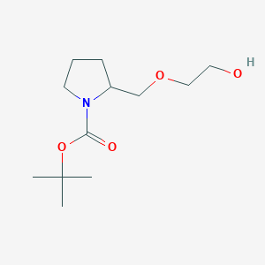 molecular formula C12H23NO4 B7922422 2-(2-Hydroxy-ethoxymethyl)-pyrrolidine-1-carboxylic acid tert-butyl ester 