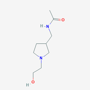 molecular formula C9H18N2O2 B7923087 N-[1-(2-Hydroxy-ethyl)-pyrrolidin-3-ylmethyl]-acetamide 