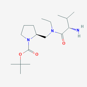 (S)-2-{[((S)-2-Amino-3-methyl-butyryl)-ethyl-amino]-methyl}-pyrrolidine-1-carboxylic acid tert-butyl ester