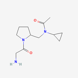 molecular formula C12H21N3O2 B7923158 N-[1-(2-Amino-acetyl)-pyrrolidin-2-ylmethyl]-N-cyclopropyl-acetamide 