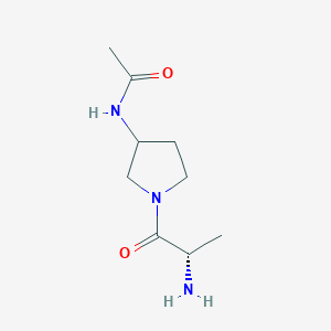 molecular formula C9H17N3O2 B7923159 N-[1-((S)-2-Amino-propionyl)-pyrrolidin-3-yl]-acetamide 