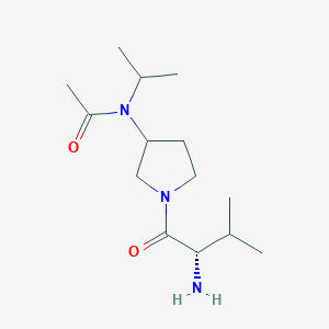 molecular formula C14H27N3O2 B7923171 N-[1-((S)-2-Amino-3-methyl-butyryl)-pyrrolidin-3-yl]-N-isopropyl-acetamide 