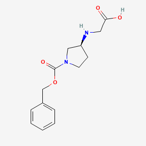 molecular formula C14H18N2O4 B7923182 (S)-3-(Carboxymethyl-amino)-pyrrolidine-1-carboxylic acid benzyl ester 