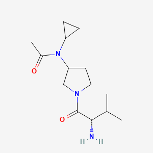 molecular formula C14H25N3O2 B7923199 N-[1-((S)-2-Amino-3-methyl-butyryl)-pyrrolidin-3-yl]-N-cyclopropyl-acetamide 