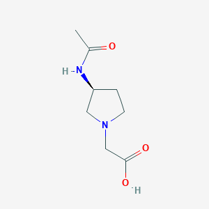 molecular formula C8H14N2O3 B7923210 ((S)-3-Acetylamino-pyrrolidin-1-yl)-acetic acid 