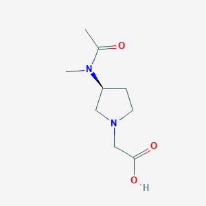 molecular formula C9H16N2O3 B7923229 [(S)-3-(Acetyl-methyl-amino)-pyrrolidin-1-yl]-acetic acid 