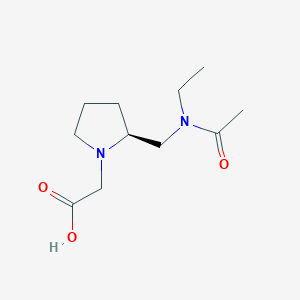 molecular formula C11H20N2O3 B7923262 {(S)-2-[(Acetyl-ethyl-amino)-methyl]-pyrrolidin-1-yl}-acetic acid 