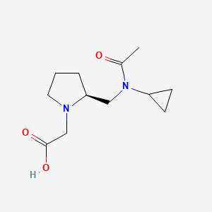 molecular formula C12H20N2O3 B7923295 {(S)-2-[(Acetyl-cyclopropyl-amino)-methyl]-pyrrolidin-1-yl}-acetic acid 